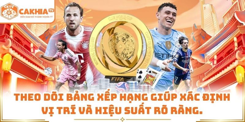 tổng hợp các bảng xếp hạng theo từng giải đấu tại cakhiatv